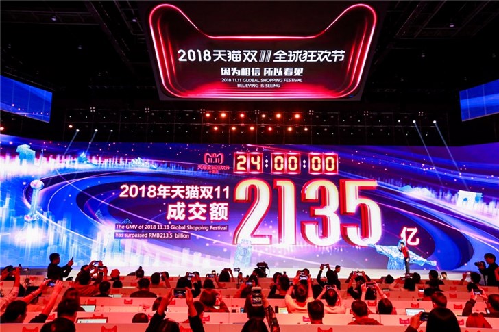 十年天貓雙11完美收官，成交額2135億！